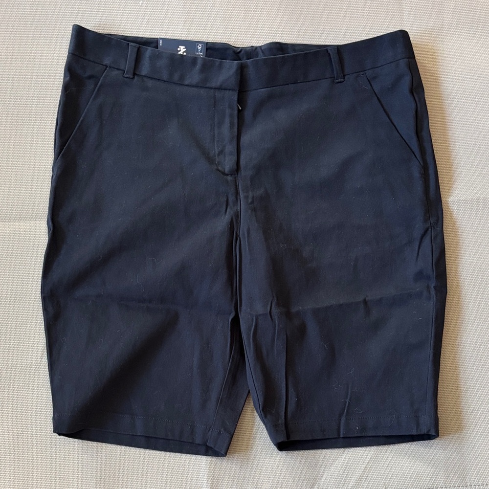 Izod Navy Adjustable Waist Shorts juniors sz 15 school uniform NWT